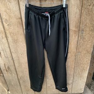 Vintage Y2K Nike joggers Sweat Pants Fleece Women Black Medium 8-10 Pocket